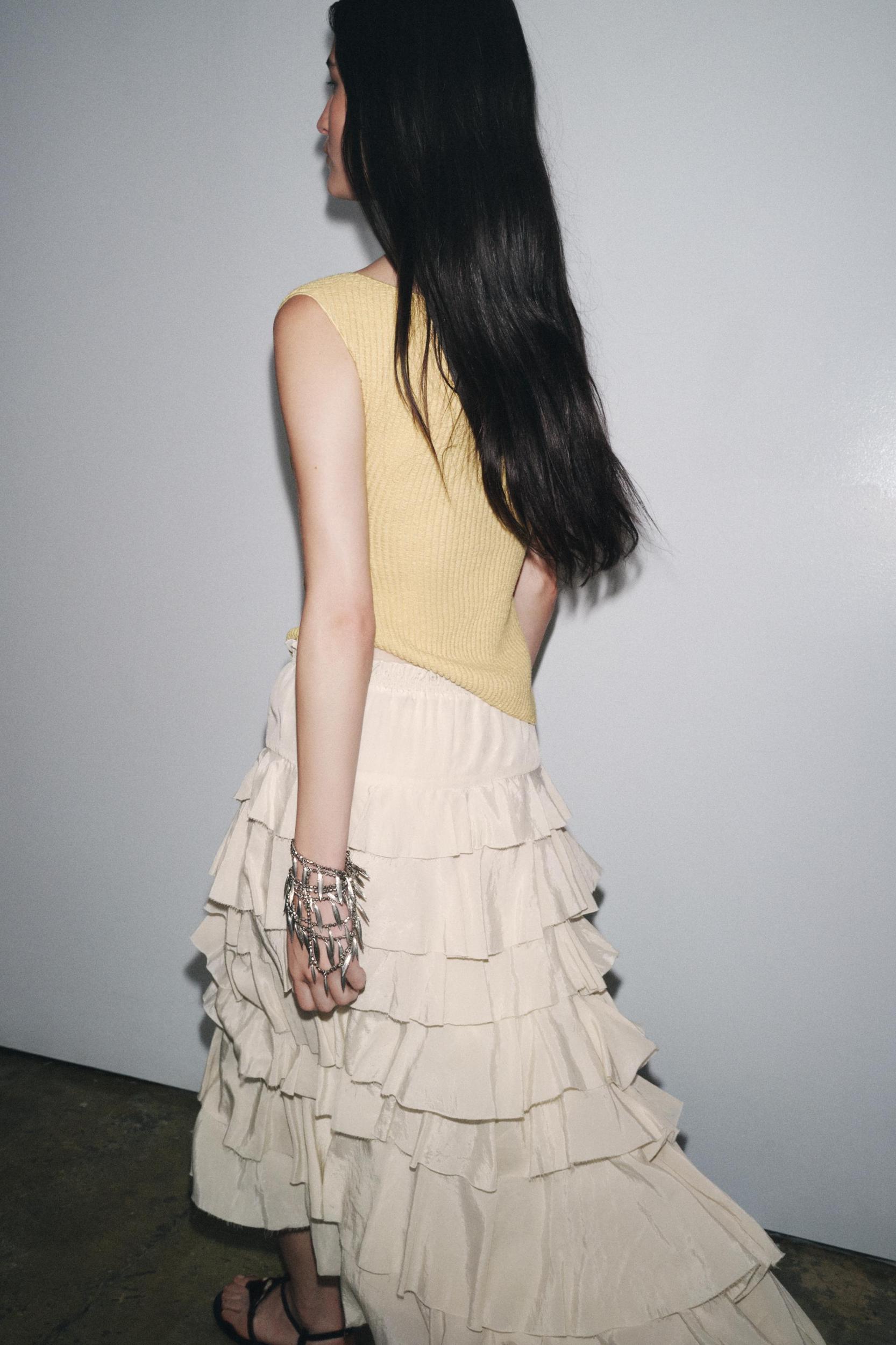 DRAPED TEXTURED TOP Product Image