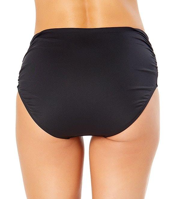 Anne Cole Live In Color Convertible High Waisted Shirred Swim Bottom Product Image