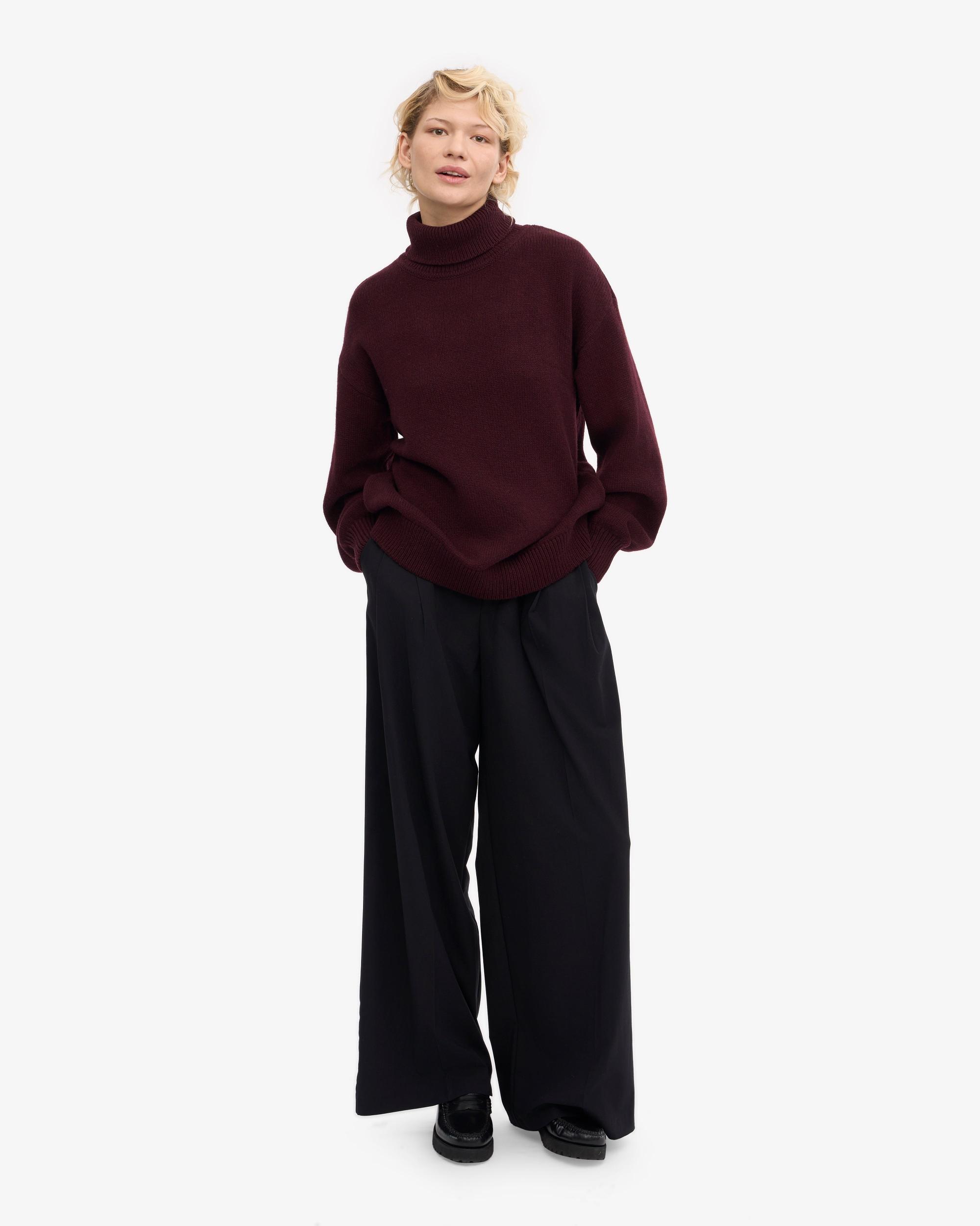 Merino Wool Turtleneck - Stone Blue Product Image