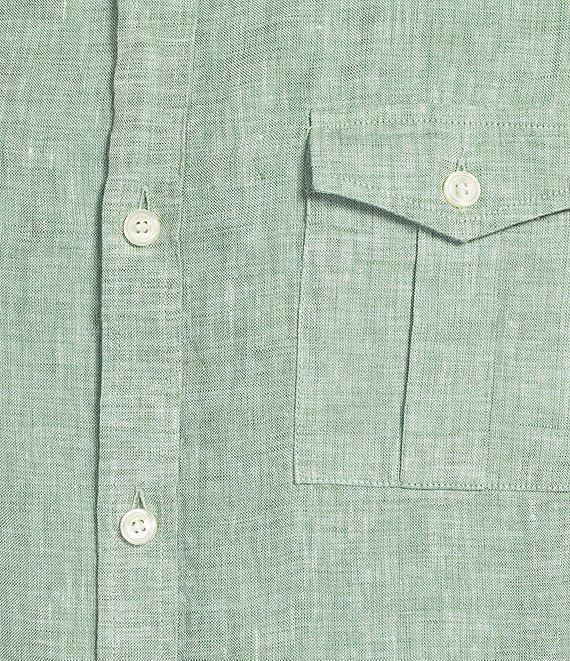 Murano Baird McNutt Linen Solid Long-Sleeve Woven Shirt Product Image