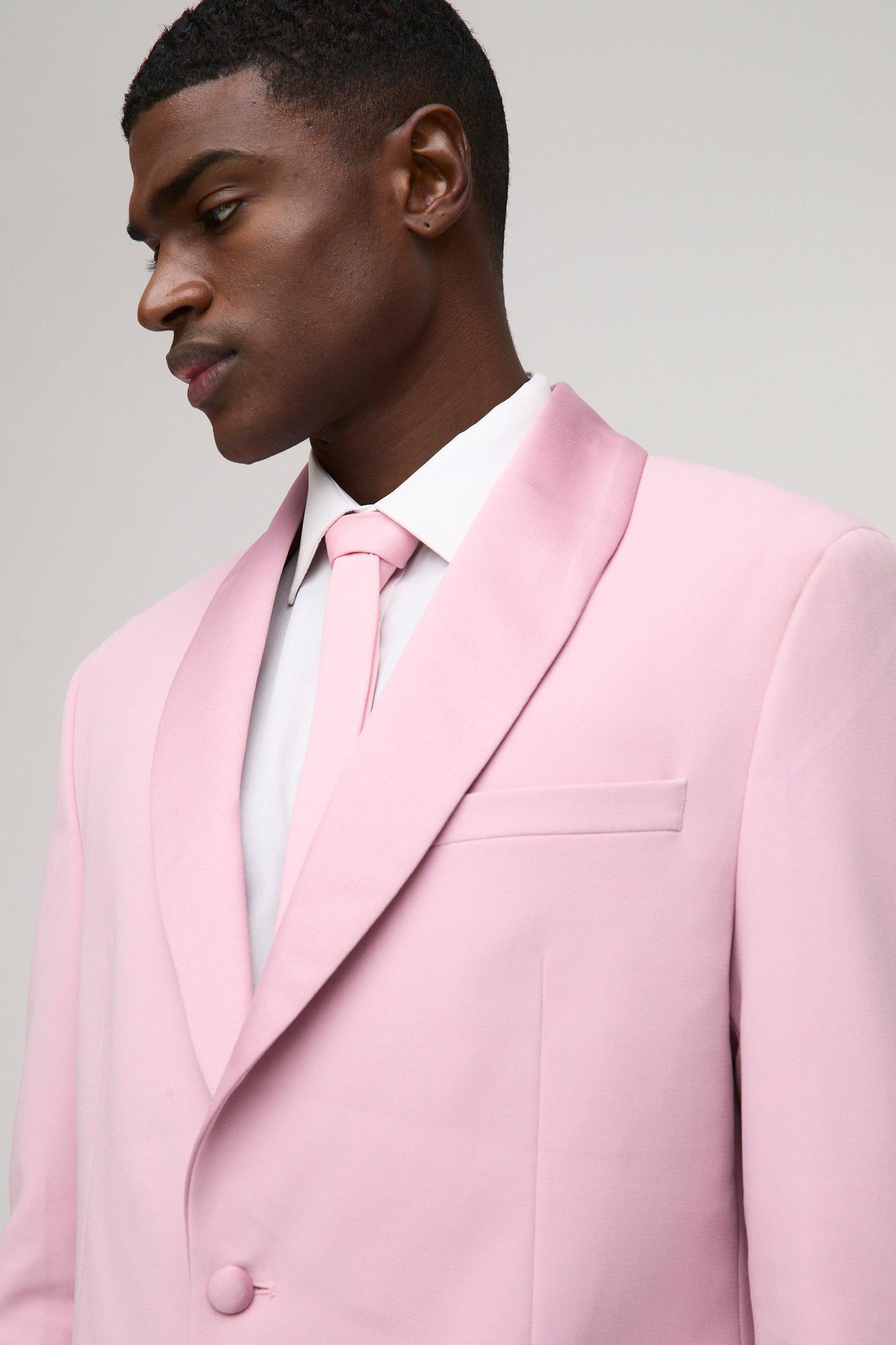 Straight Fit Shawl Collar Blazer | boohooMAN USA Product Image