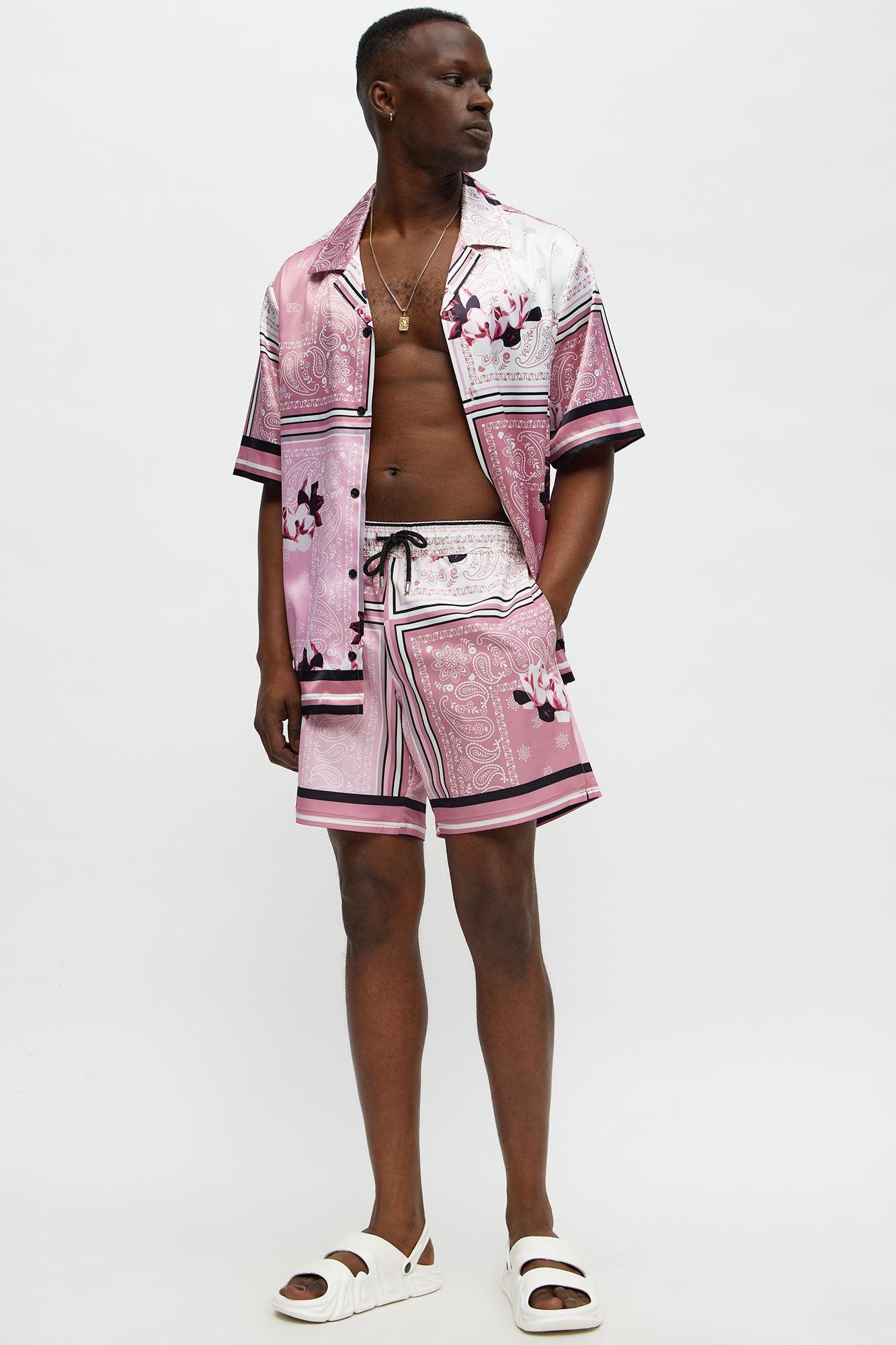 Paisley Drift Swim Classic Trunk - Pink/combo Product Image