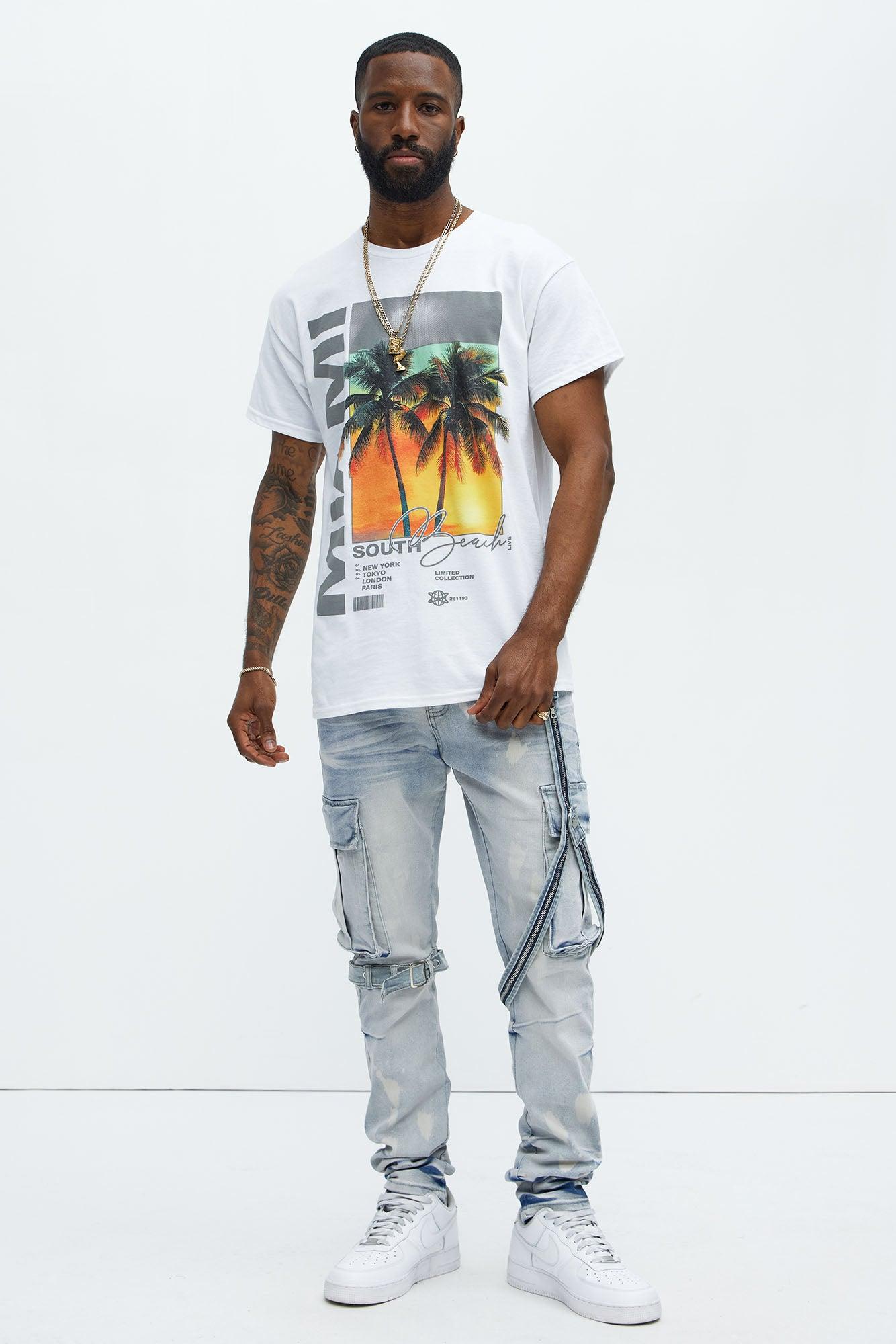 Miami South Beach Short Sleeve Tee - White Product Image