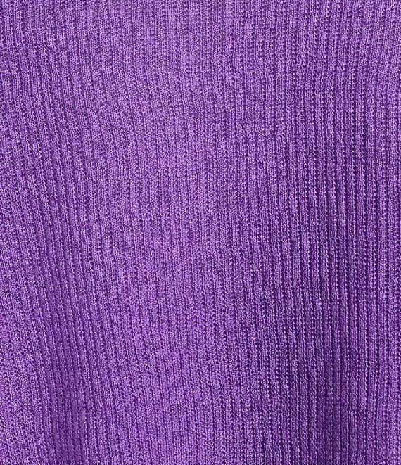 Eileen Fisher Organic Linen Cotton Blend Ribbed Knit Open Front Long Sleeve Cardigan Product Image