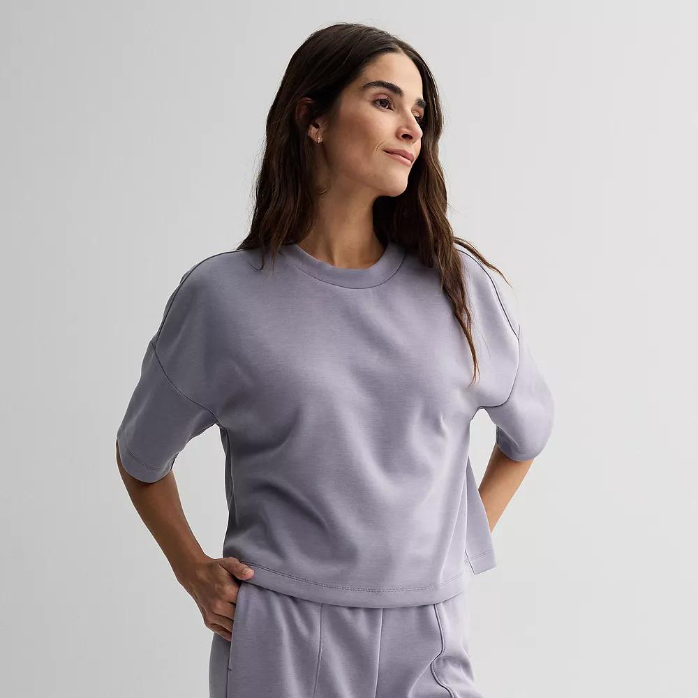 Women's FLX Solace Boxy Tee, Size: Small, Pink Sand Product Image