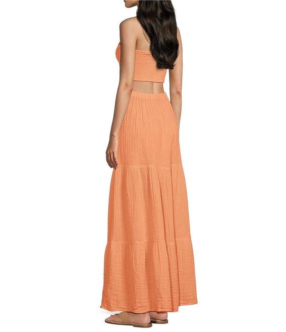 Rip Curl Premium Surf Strapless Open Cut Out Back Maxi Dress Product Image