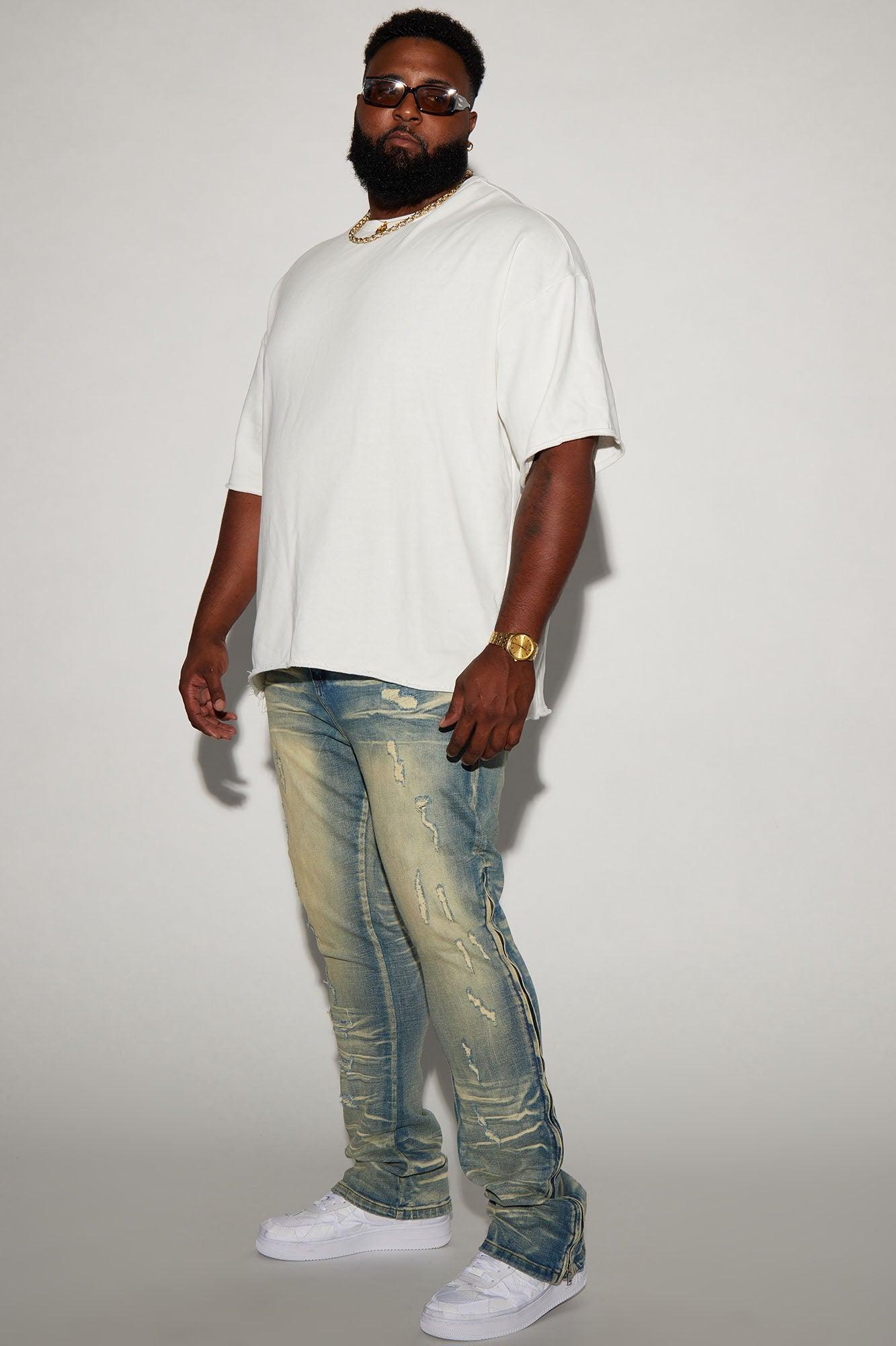 Zip All The Way Stacked Skinny Flare Jeans - Medium Wash Product Image