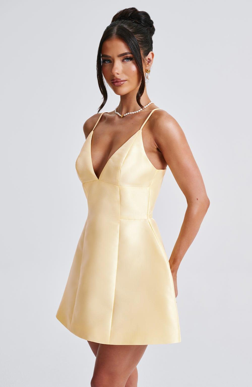 Nicole Mini Dress - Lemon Product Image