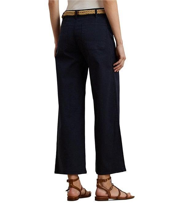 Lauren Ralph Lauren Stretch Chino Wide Leg Cropped Pants Product Image