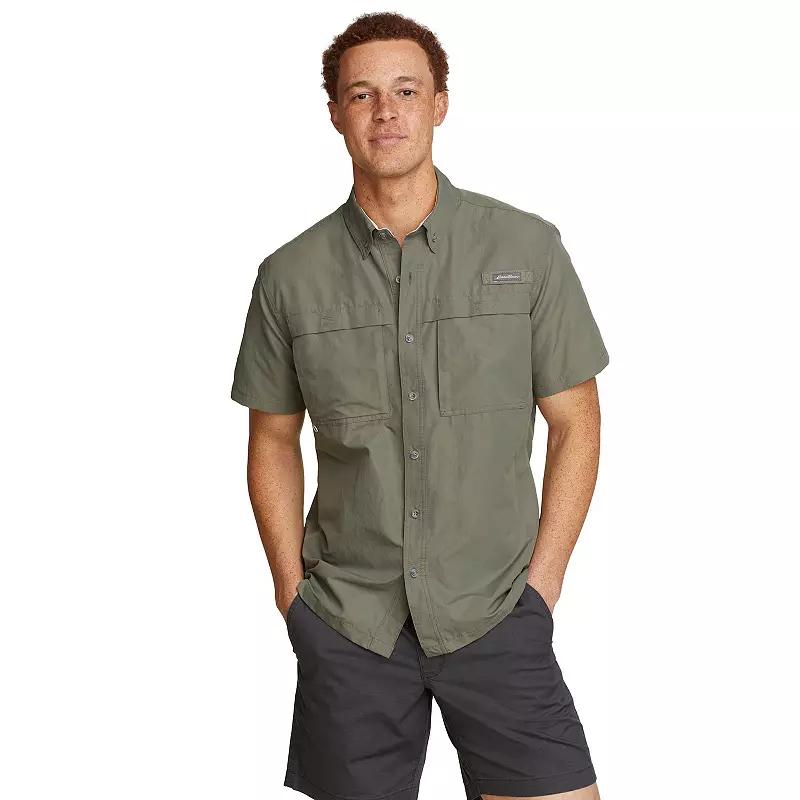 Big & Tall Eddie Bauer Ripstop Guide Short Sleeve Button Down Shirt, Men's,  Product Image