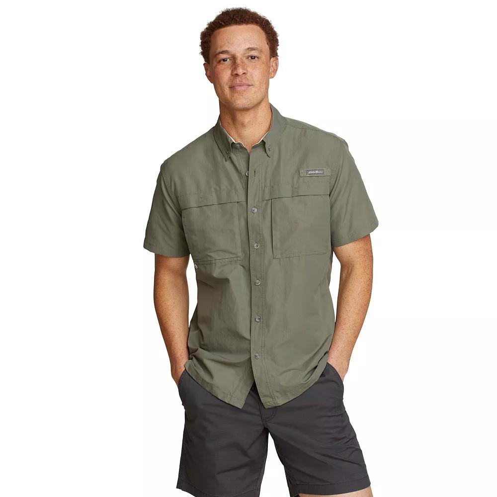 Big & Tall Eddie Bauer Ripstop Guide Short Sleeve Button Down Shirt, Men's,  Product Image