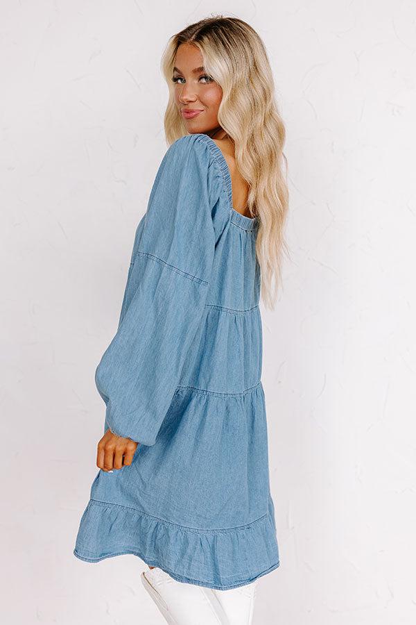 Easy To Style Chambray Mini Dress Product Image