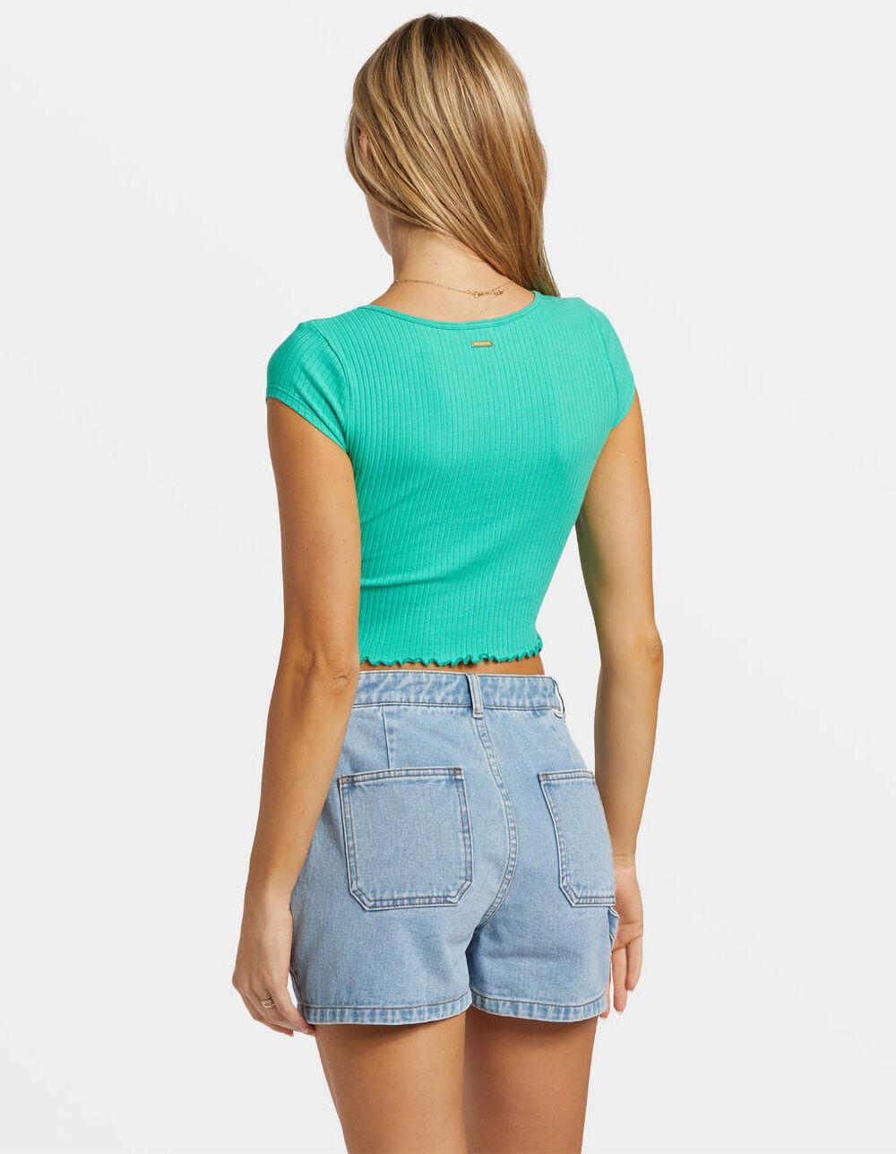 BILLABONG Notch Womens Crop Tee - GREEN Product Image