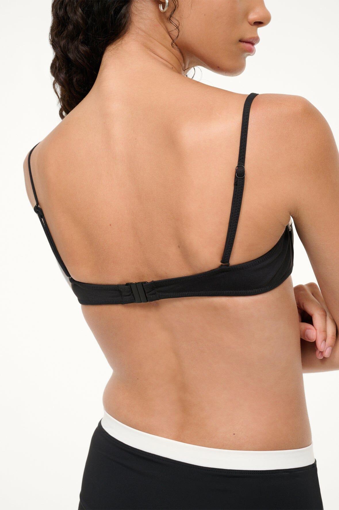 JO BALCONETTE BIKINI TOP | BLACK WHITE Product Image