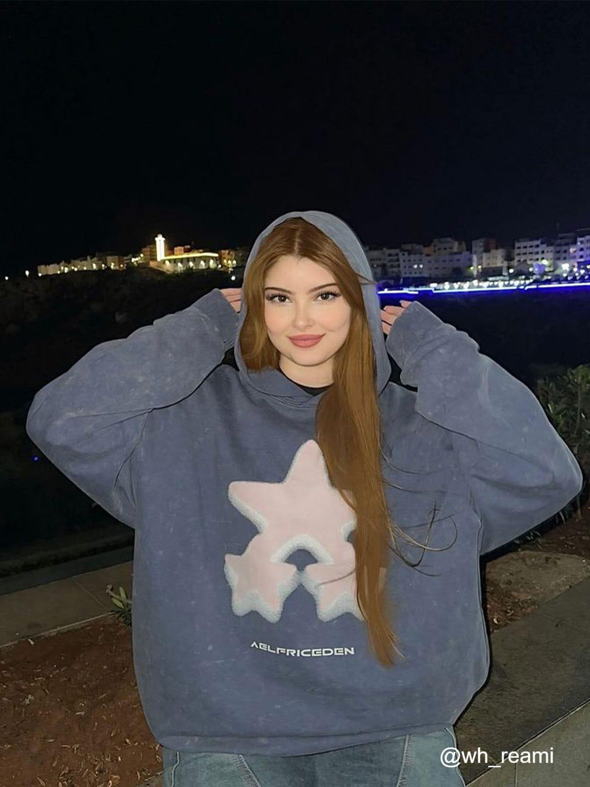 Aelfric Eden Oversized Blurring Star Hoodie Product Image