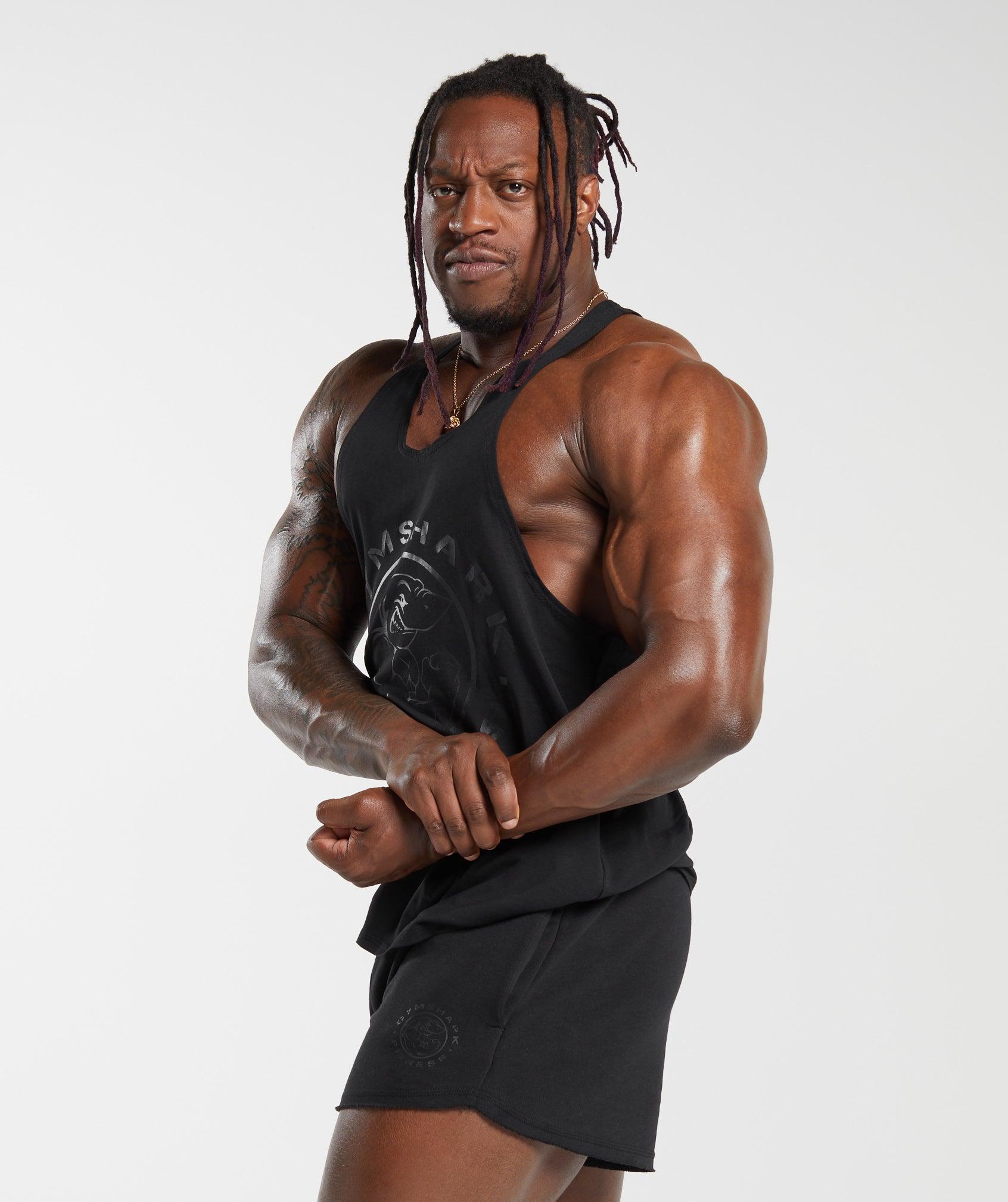 Gymshark Legacy Stringer - Black Male Product Image