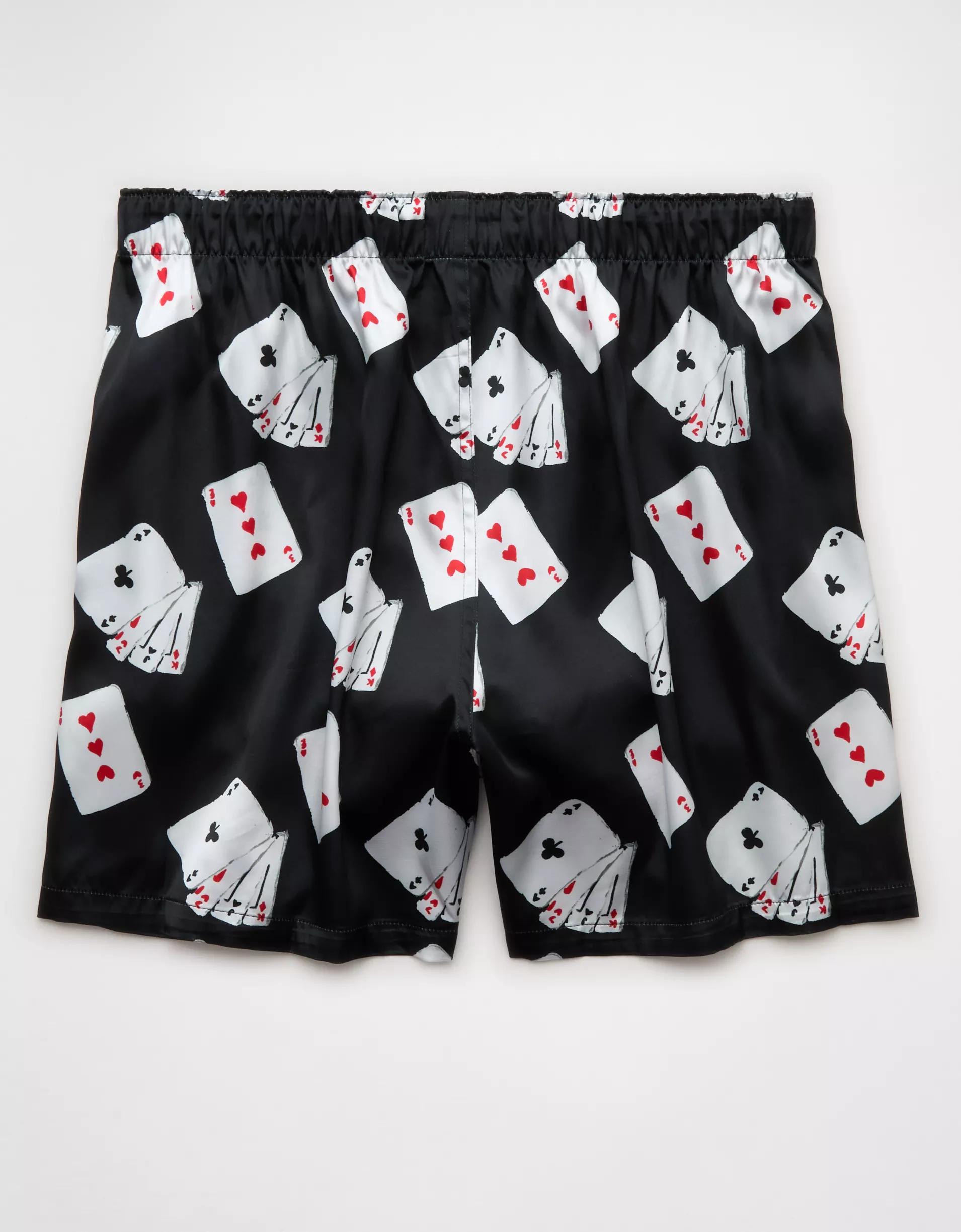 AEO Men's Cards Satin Pocket Boxer Short Product Image