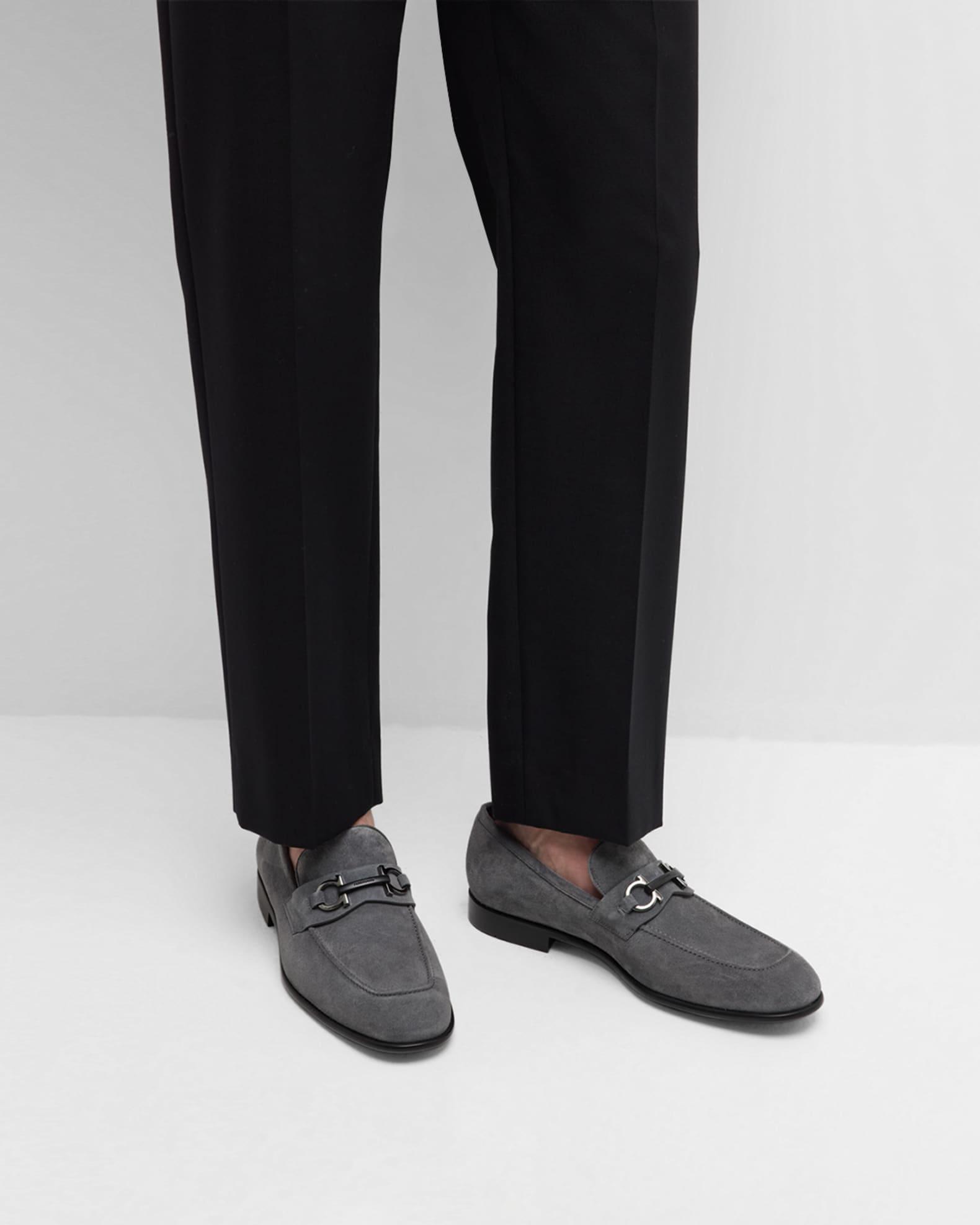 Men's Foster Suede Gancini Bit Loafers Product Image