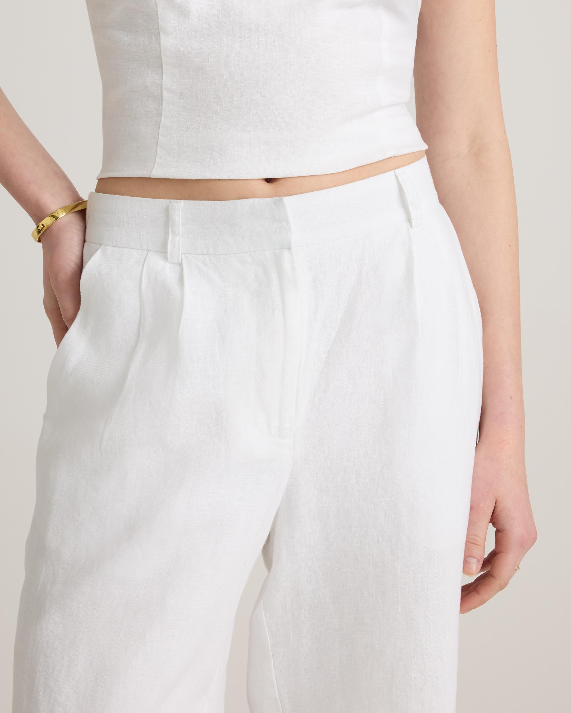Quince | Women's 100% European Linen Pleated Trouser Product Image
