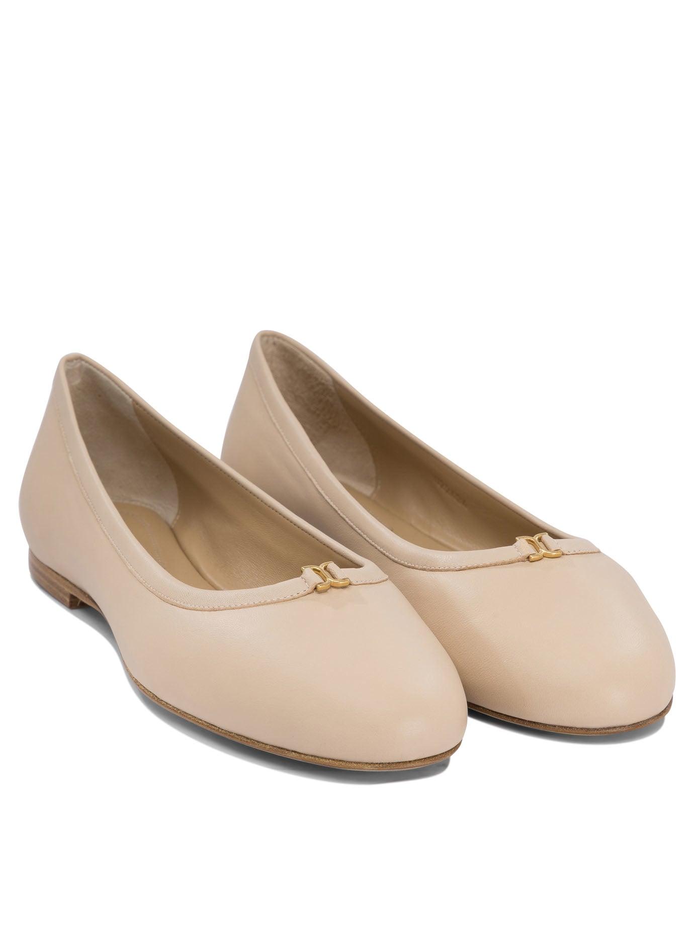 CHLOÉ Woman Ballet Flats Sand Size 9 Leather In Beige Product Image