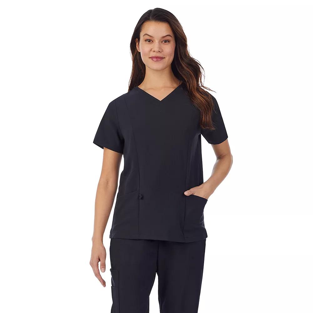 Women's Missy Cuddl Duds® Scrubs V-neck Top With 3 Pockets,  Product Image