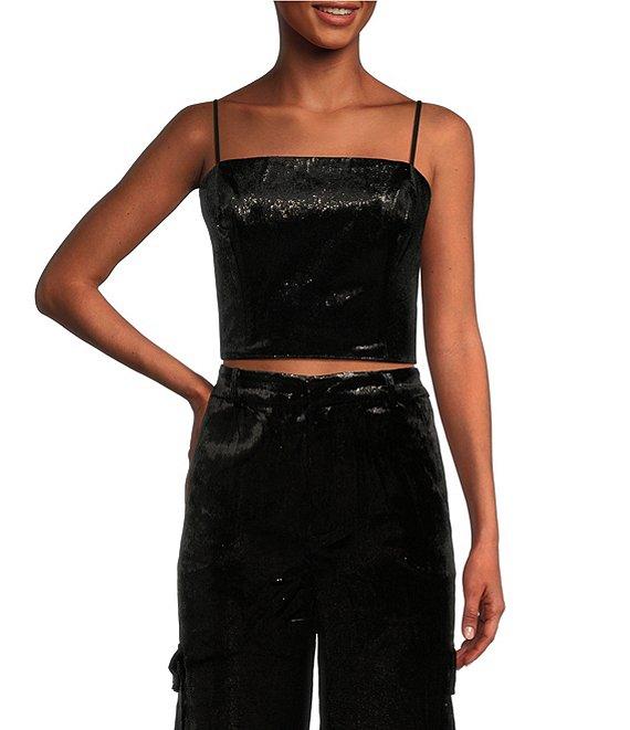 Guess Jolie Velvet Woven Coordinating Tank Top Product Image