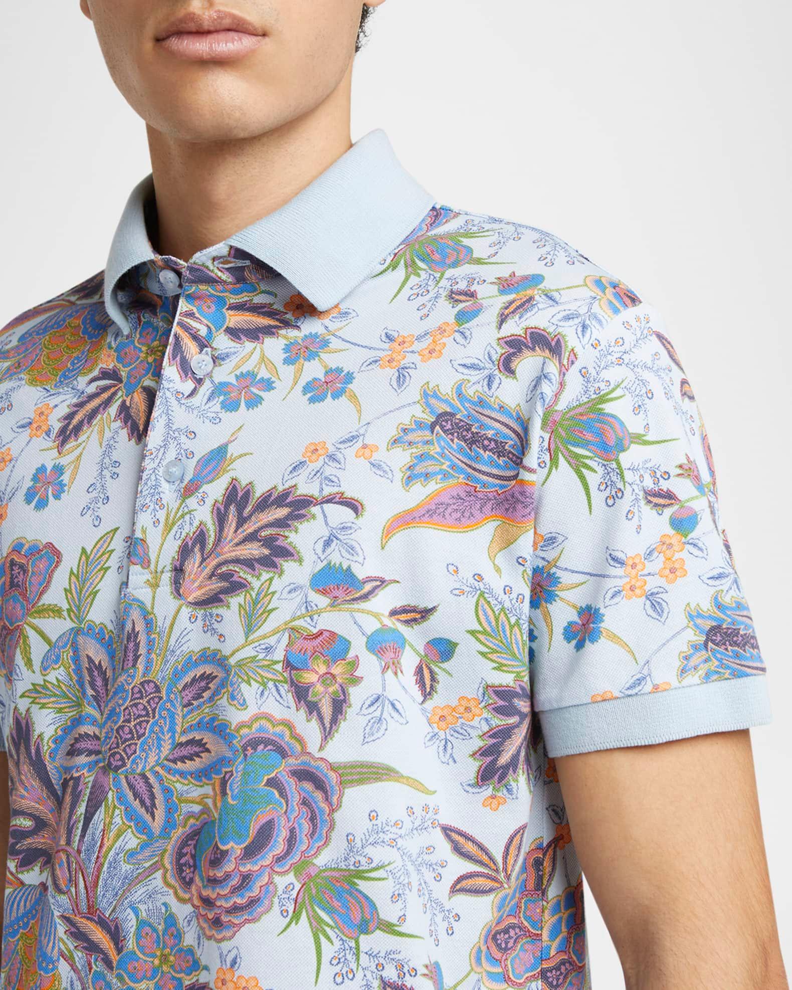 Men's Floral Palm Paisley Polo Shirt Product Image