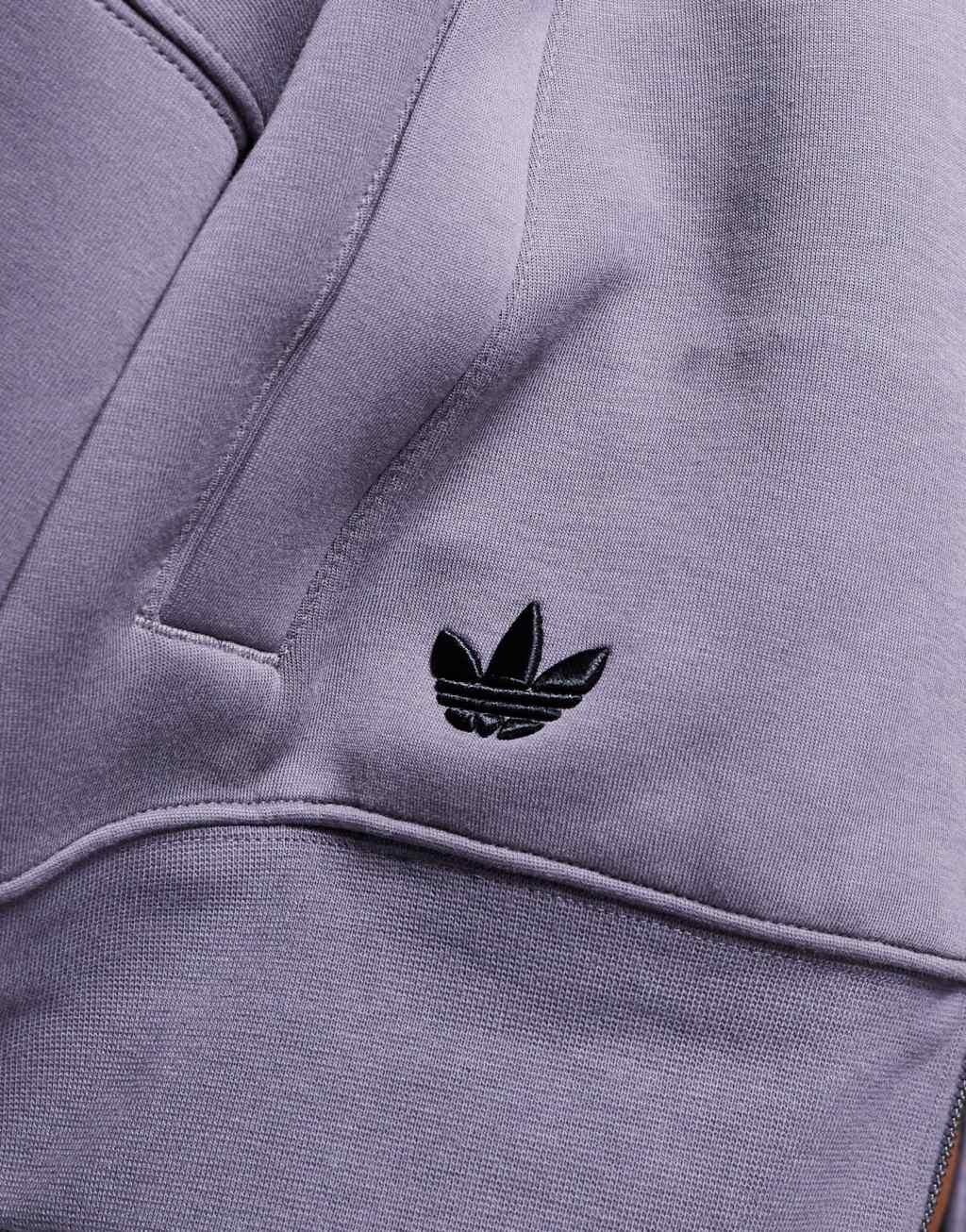 adidas Originals neuclassics zip up sweatshirt in gray Product Image