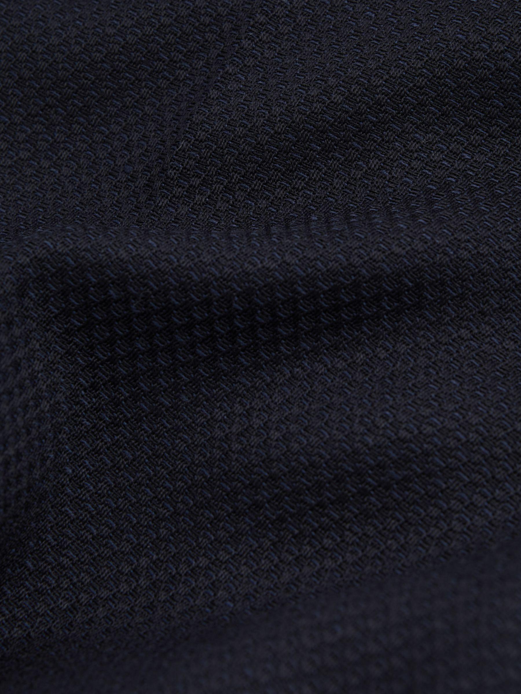 Textured Wide Leg Suit Trousers in Navy Product Image