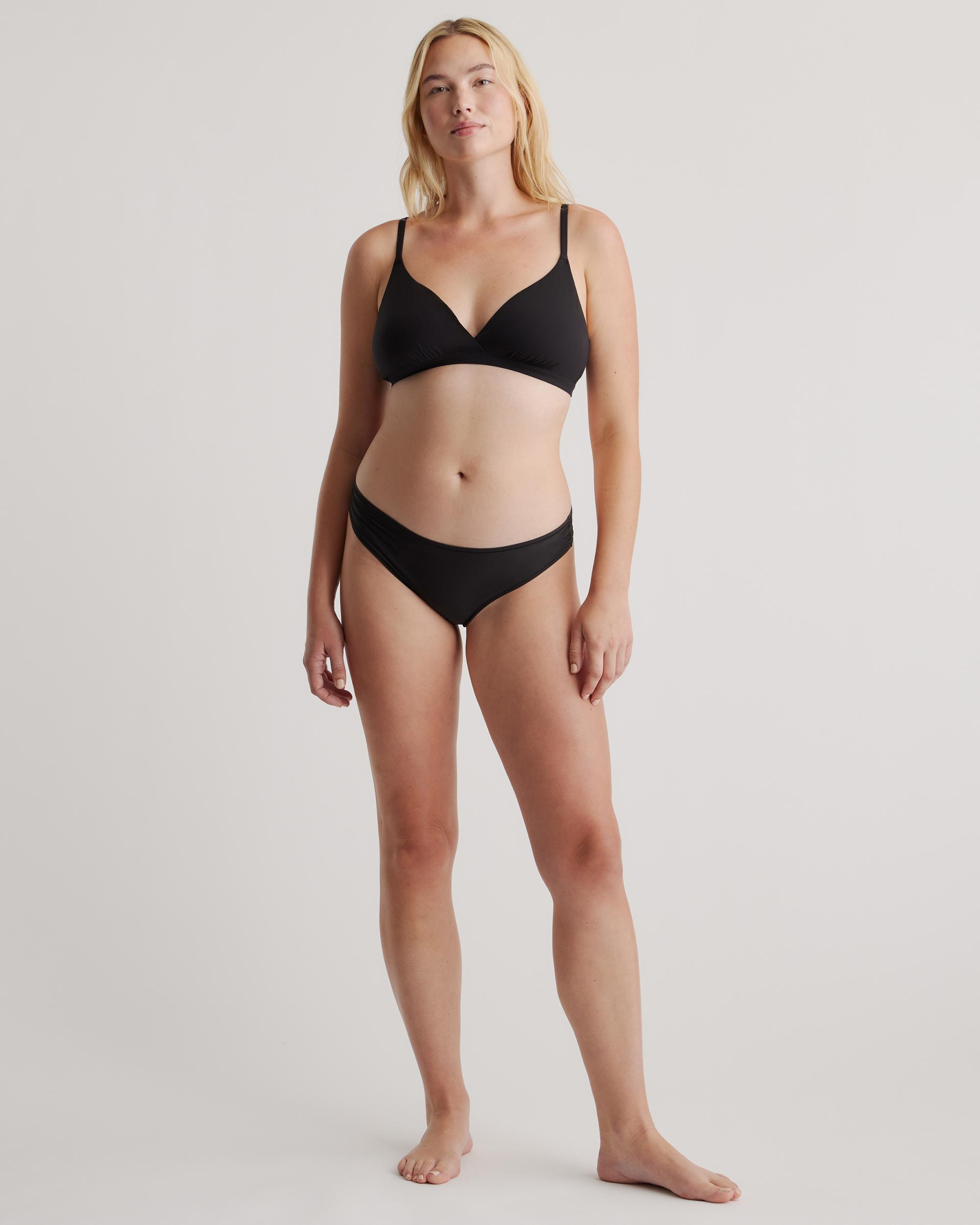 Quince | Women's Second Skin Crossover Bralette Nylon/Spandex Product Image