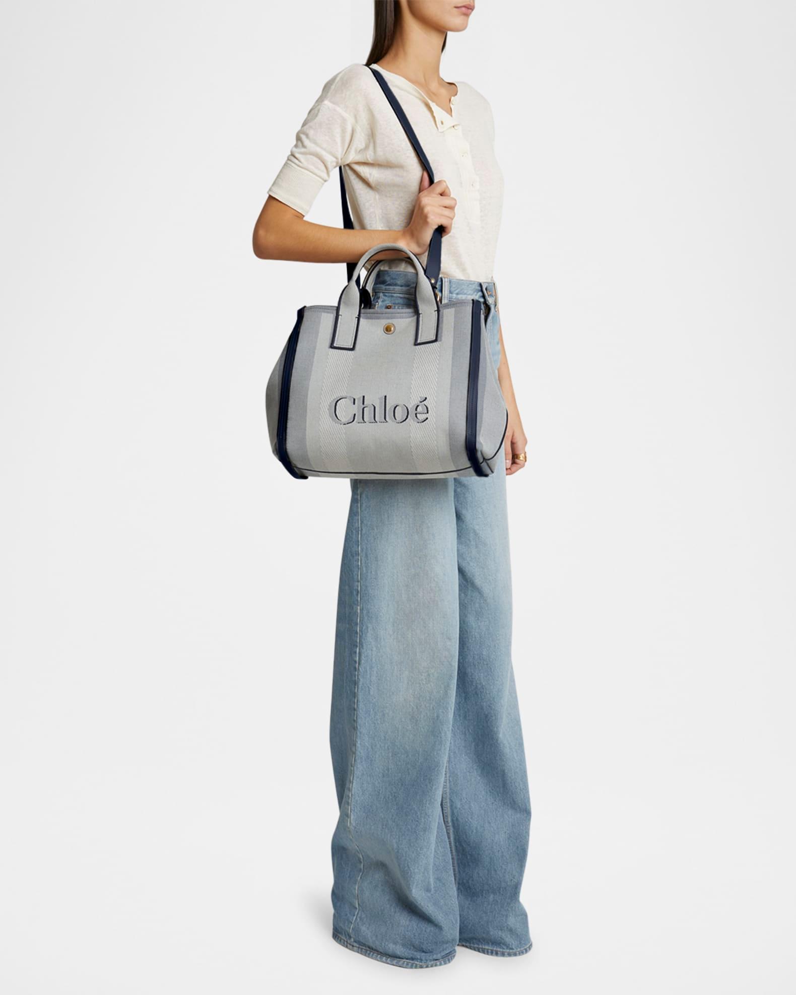 Large Carry Tote Bag in Jacquard Canvas  Product Image