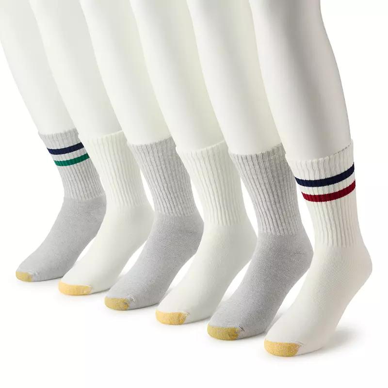 Mens GOLDTOE 6-pack Short Crew Socks Product Image