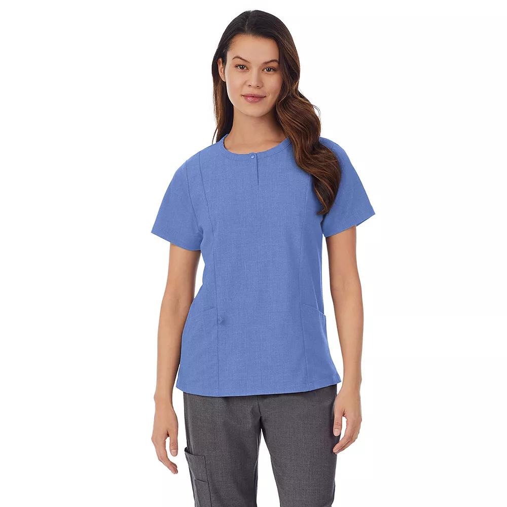 Women's Cuddl Duds® Scrubs Henley Top With 2 Pockets,  Product Image