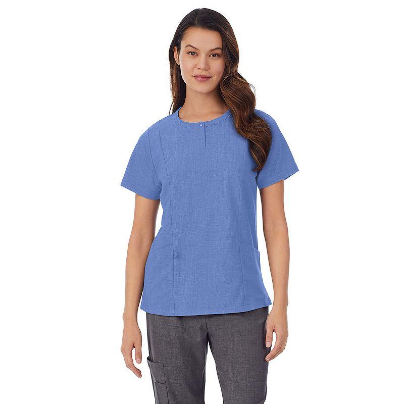 Women's Cuddl Duds® Scrubs Henley Top With 2 Pockets,  Product Image