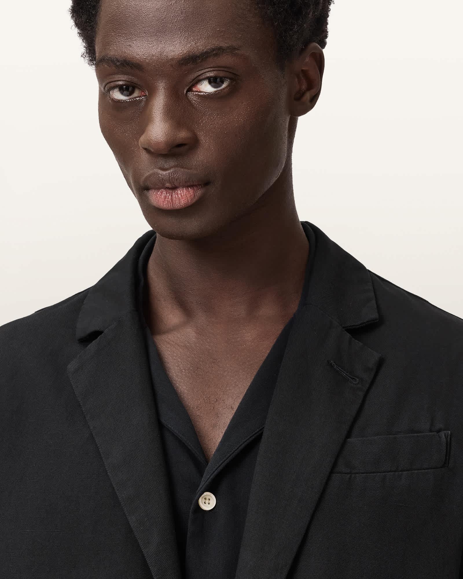 Hanbury Slim Fit Blazer Black | ALLSAINTS US Product Image