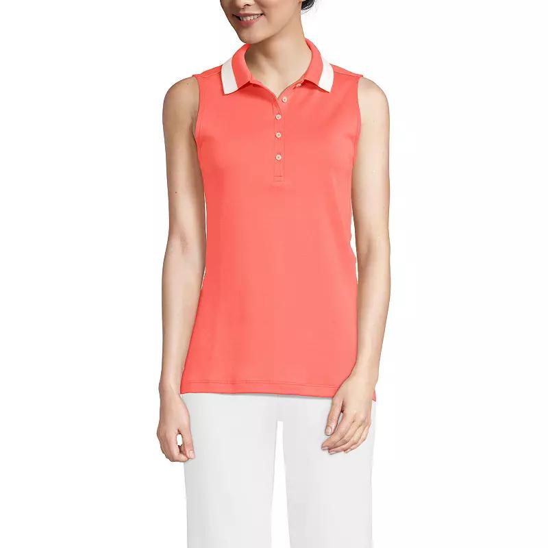 Women's Lands' End Sleeveless Supima Cotton Polo Shirt,  Product Image