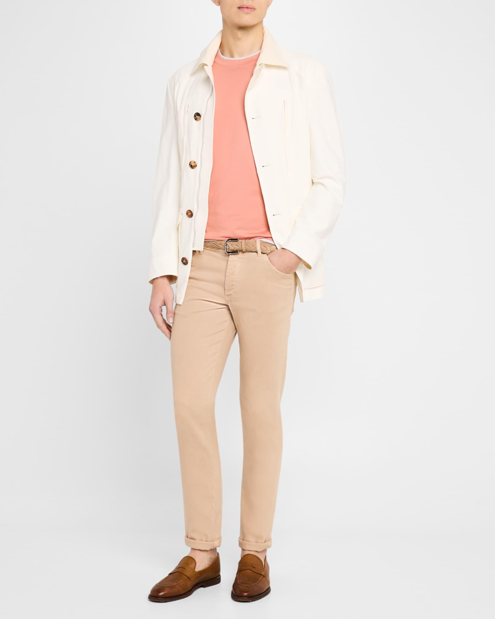 Men's Crewneck T-Shirt with Tipping Product Image