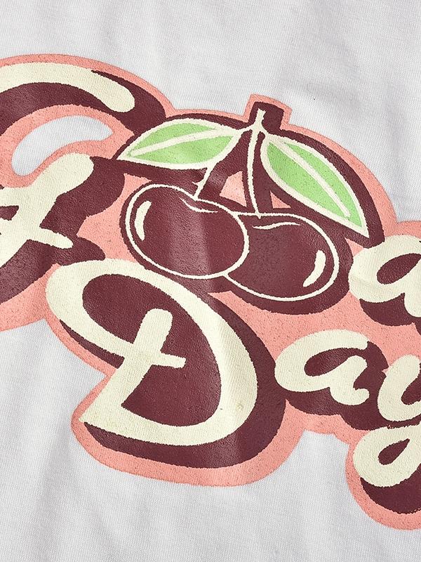 Contrast Letter Print Short Sleeve Tee Product Image