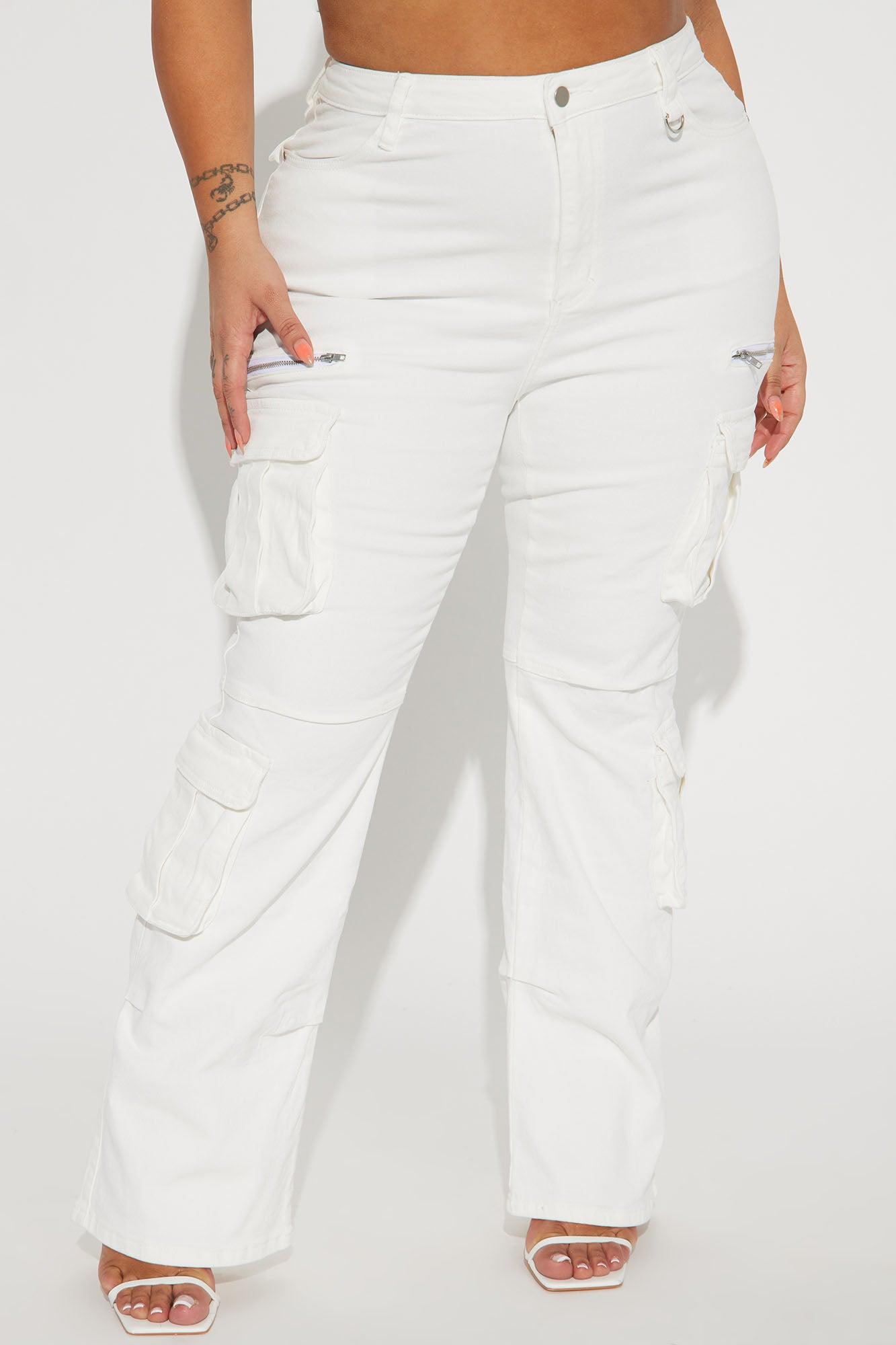 City Streets Stretch Cargo Jean - Ivory Product Image