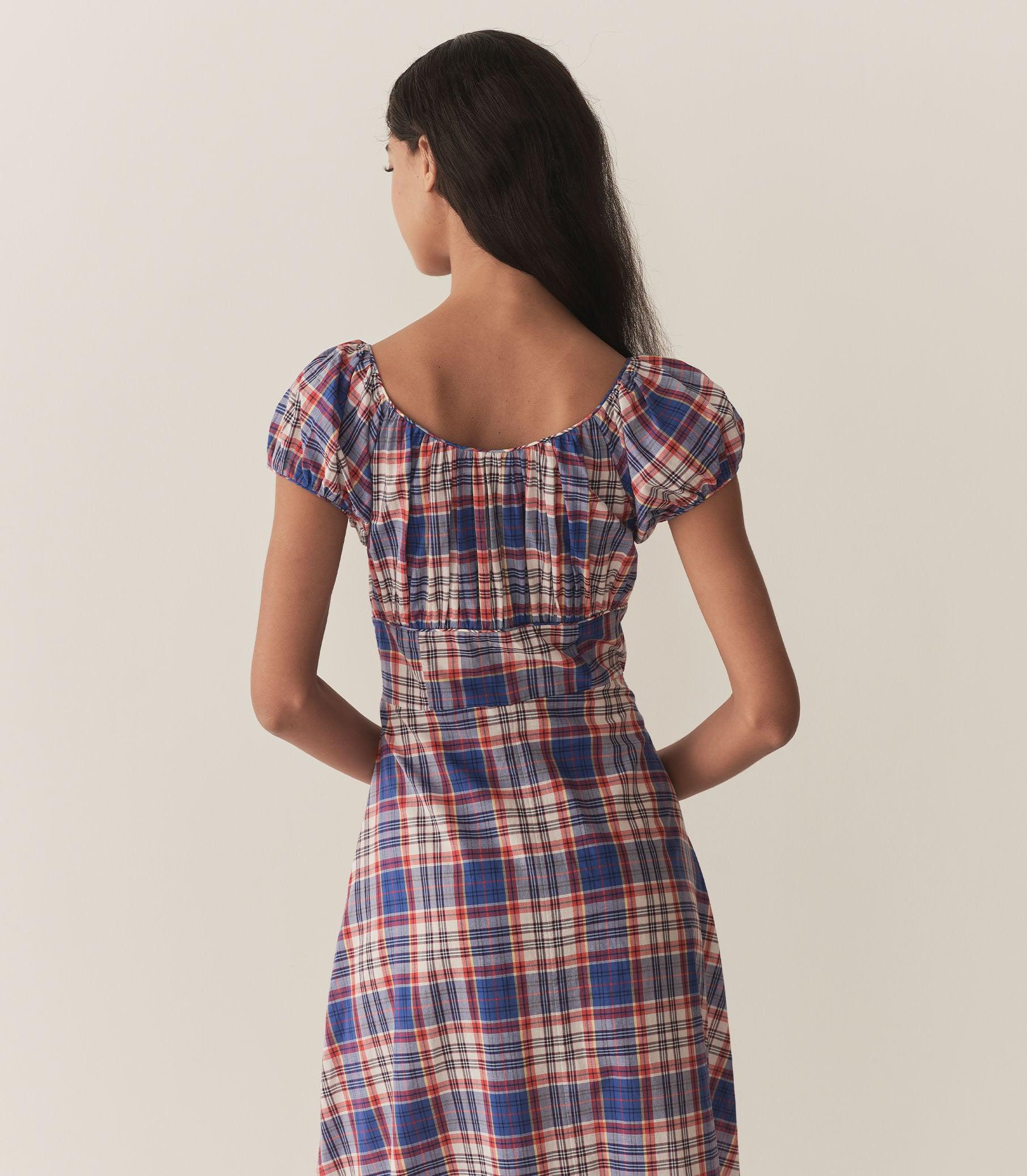 RAMONA DRESS -- COTE D’AZUR PLAID Product Image