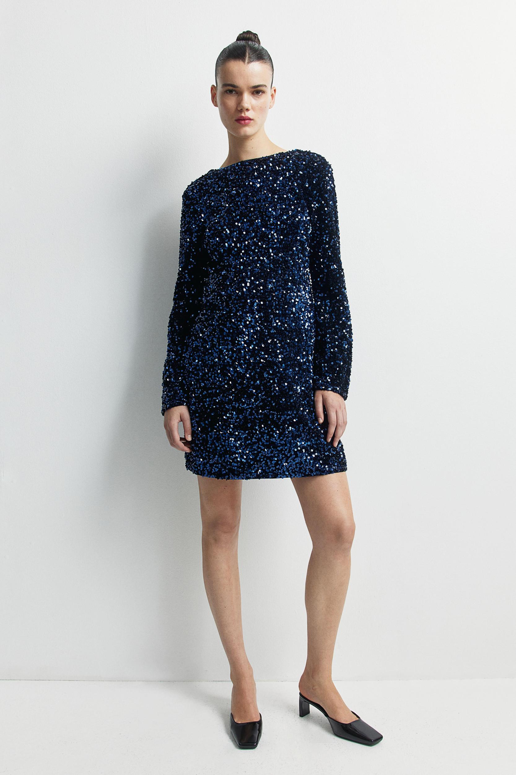 MAMA Sequined Dress with Low-Cut Back Product Image