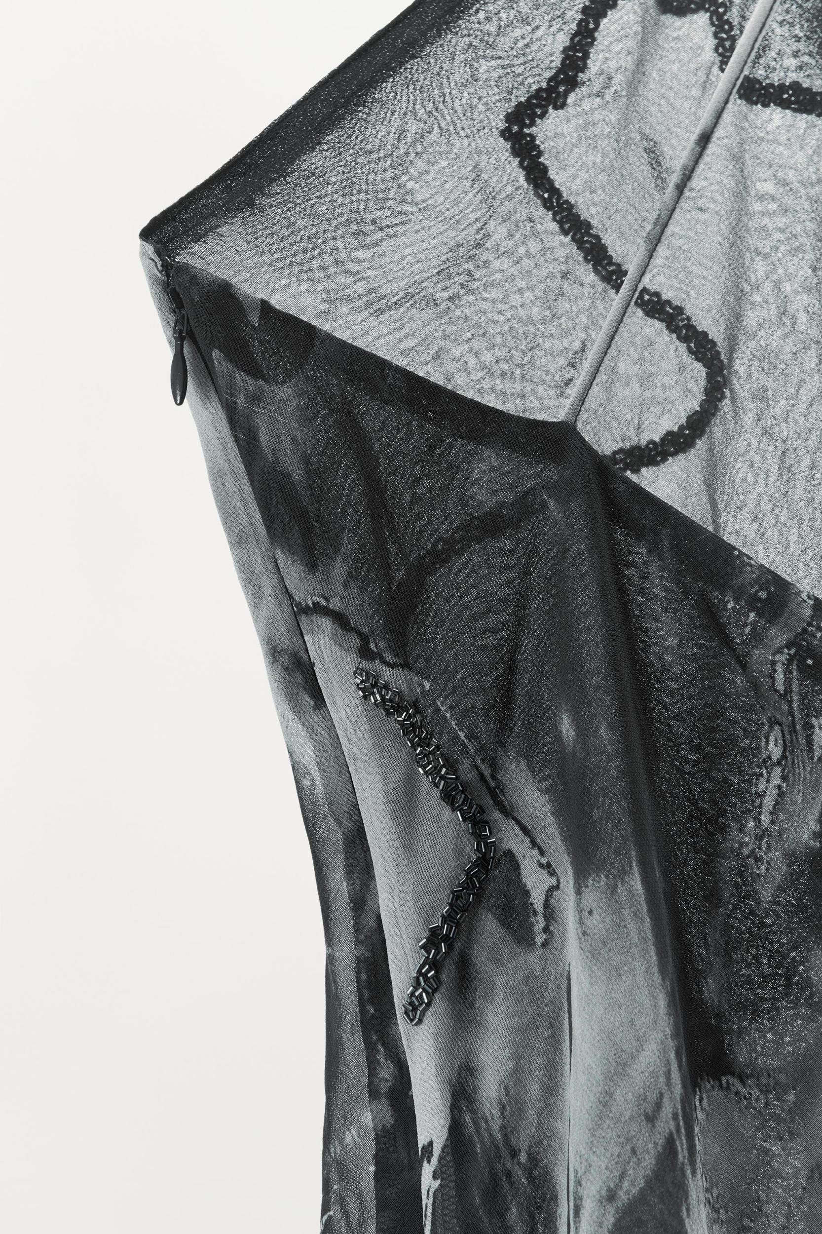 BEADED TIE-DYE HALTER DRESS Product Image