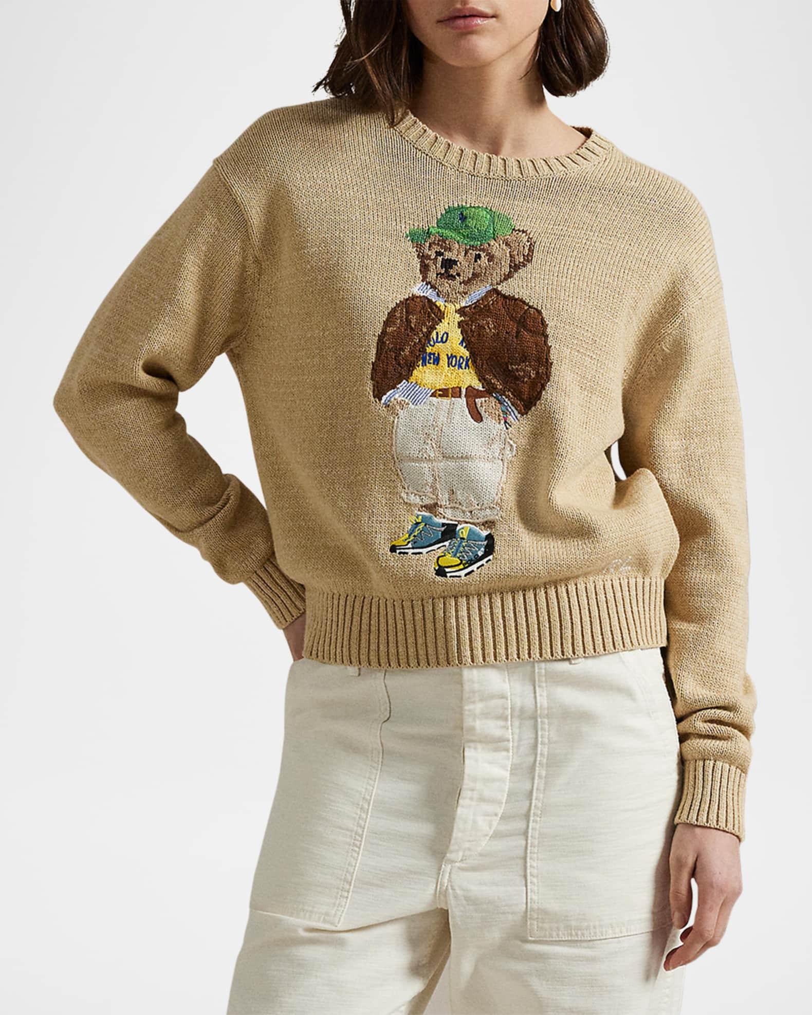 Polo Bear Cotton Crewneck Sweater Product Image