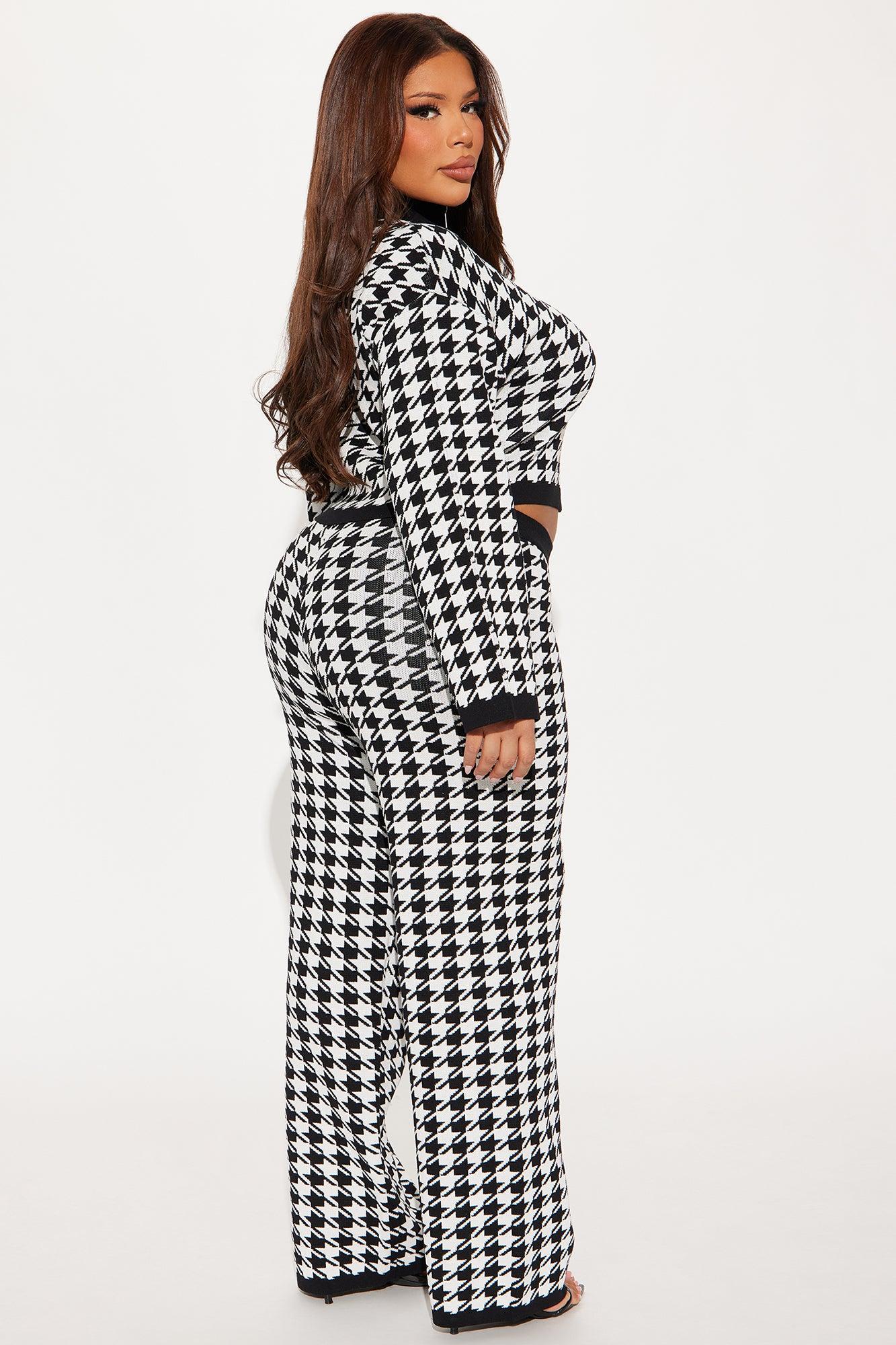 Do You Love Me Sweater Pant Set - Black/White Product Image