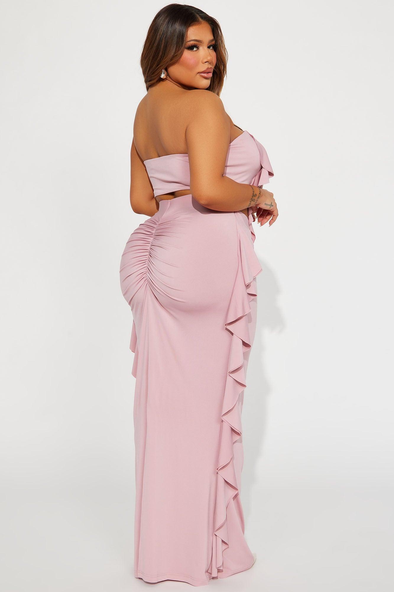 Love Affair Ruffle Skirt Set - Mauve Product Image