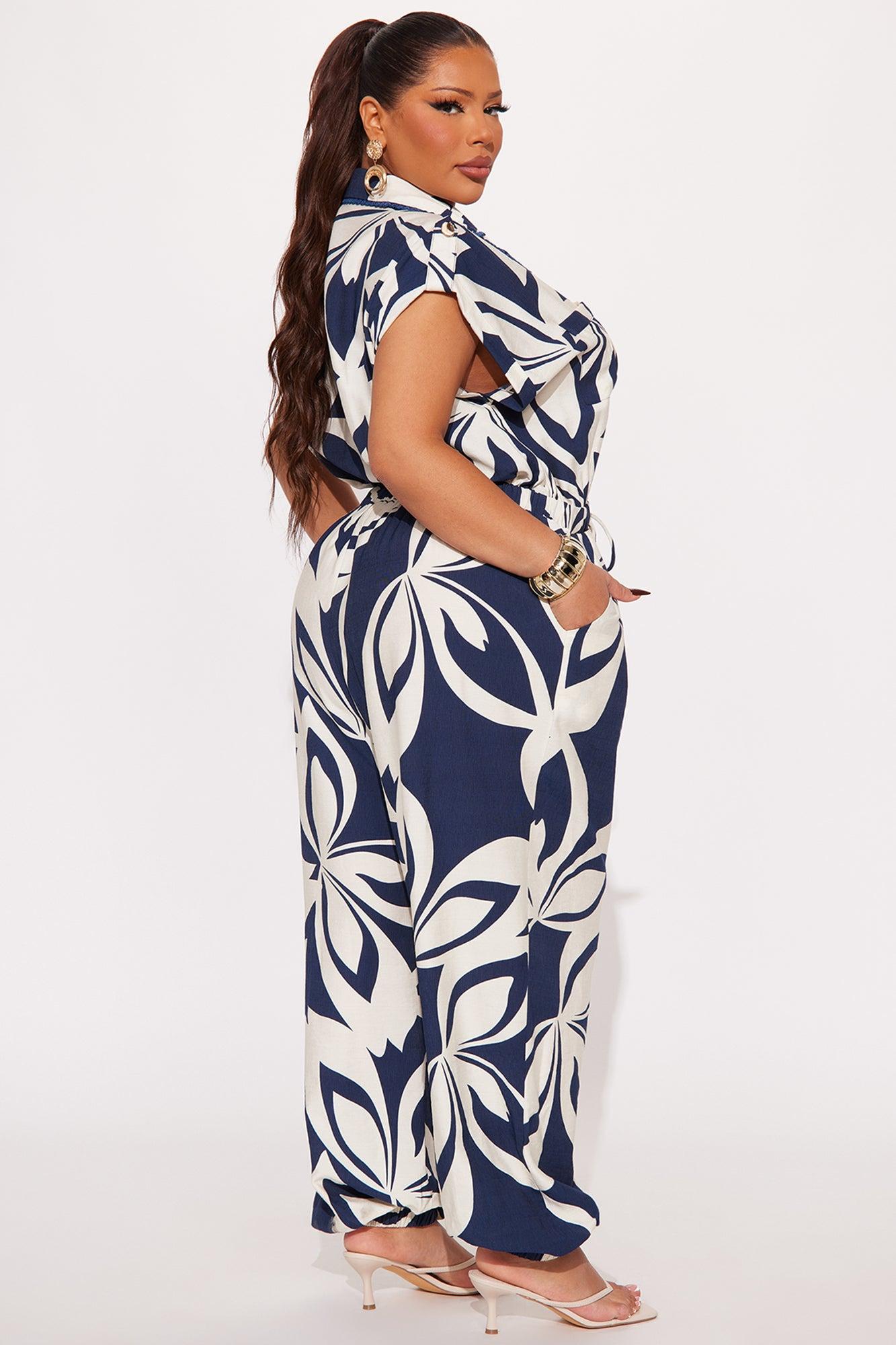 By The Seashore Jumpsuit - Blue/combo Product Image