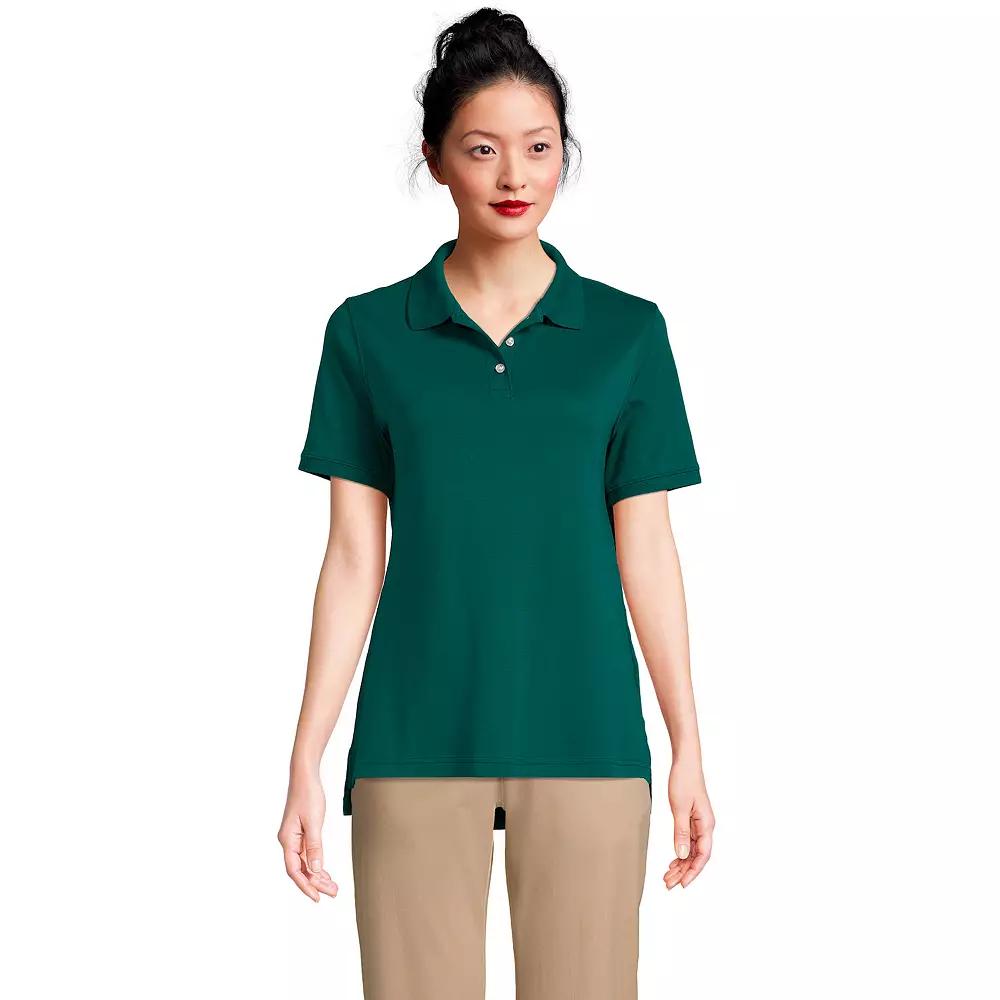 Women's Lands' End School Uniform Classic Short Sleeve Interlock Polo Top,  Product Image