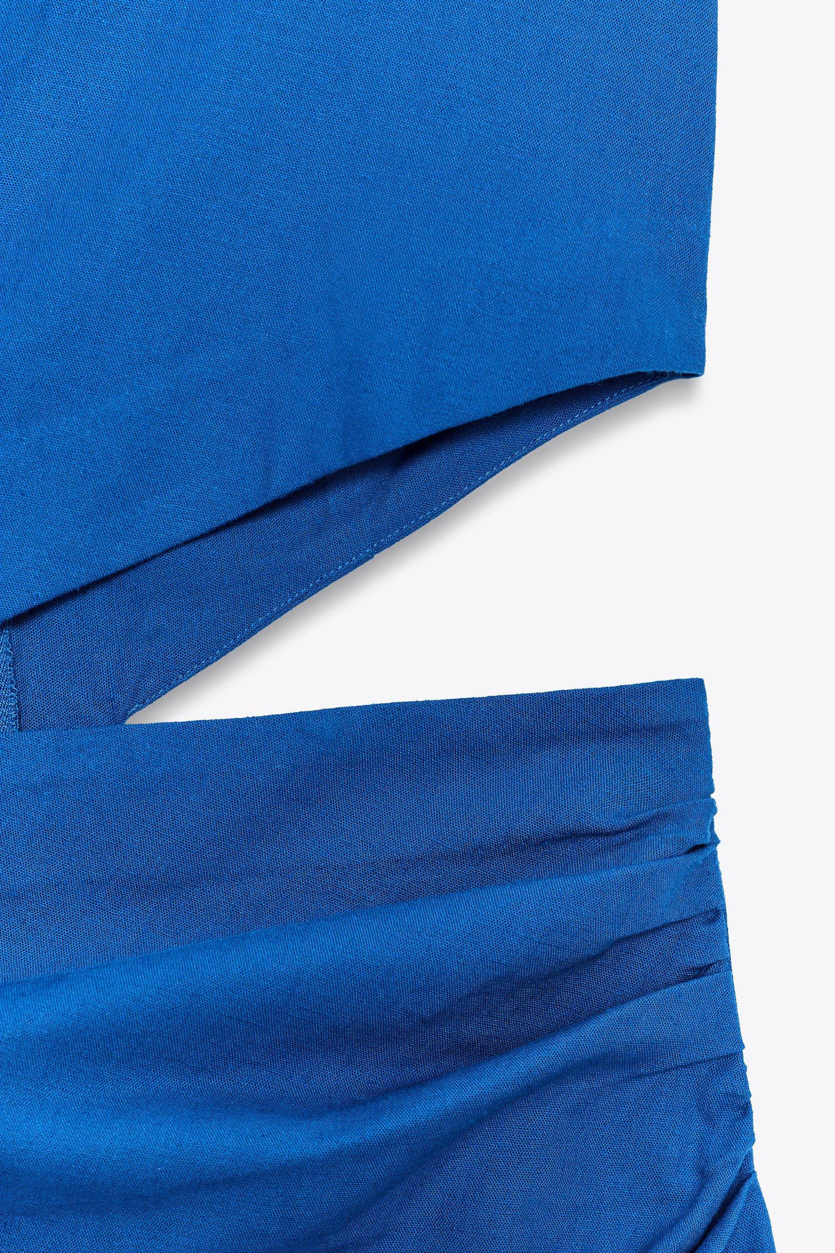 LINEN CUT OUT MIDI DRESS Product Image