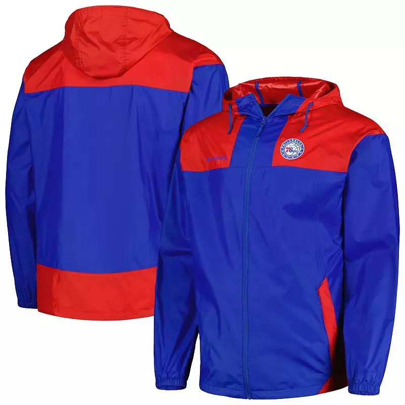 Men's Columbia Royal Philadelphia 76ers Flash Forward Challenger Full-Zip Hoodie, Size: Medium, 76r Blue Product Image