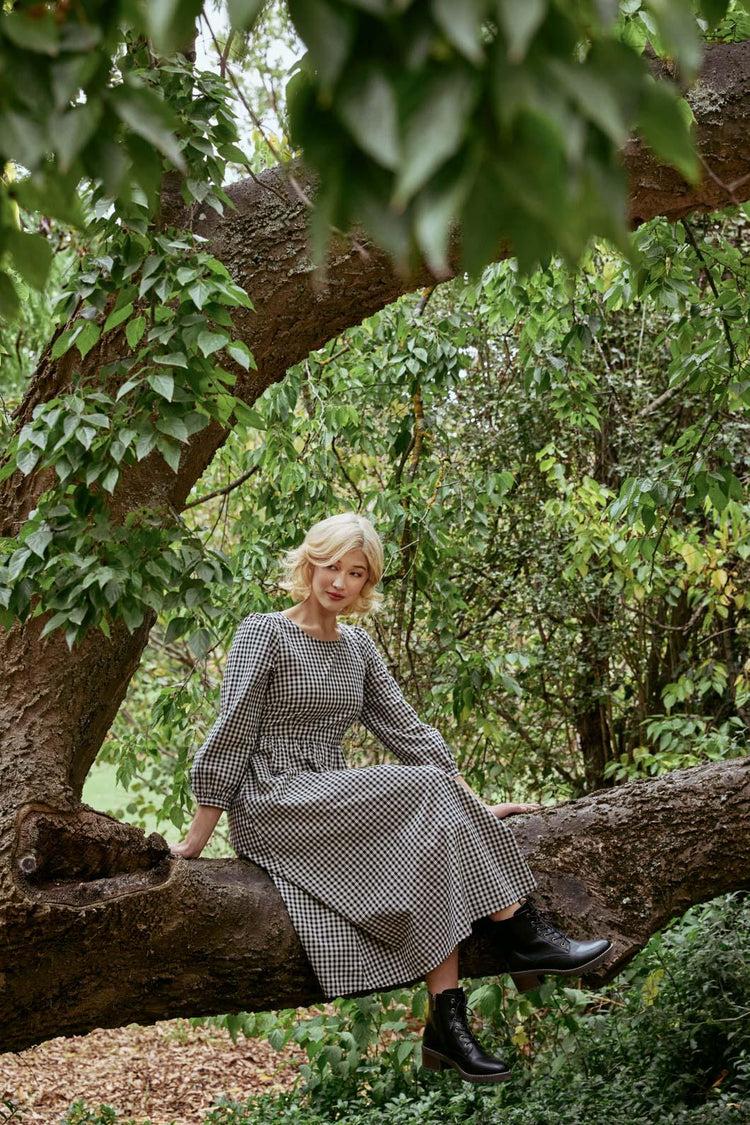 Renae Check Midi Dress Product Image